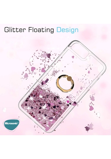 Microsonic Huawei Y6P Kılıf Glitter Liquid Holder