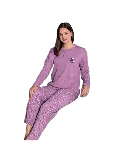 Mina Collection Kadın Pijama Takımı Uzun Kollu Yumuşak Dokulu E Lla