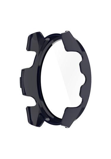 Garmin Forerunner 265 Akıllı Saat Pc Saat Kılıfı Ve Temperli Cam Ekran Koruyucu - Koyu Mavi - Wellngs
