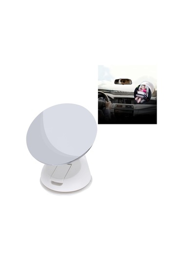 Sones Araba Oto 360 Derece Ayarlanabilir Bebek Görüş Aynası Arka Bebek Güvenliği Dışbükey Ayna, Çap: 85mm