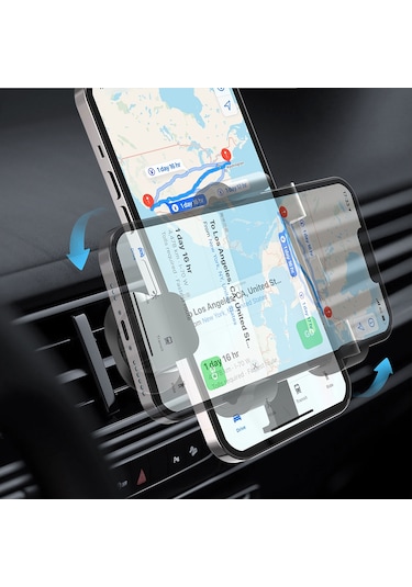 Lenyes Cr196 360 Dönebilen Havalandırma Tasarım Araç Telefon Tutucu Siyah