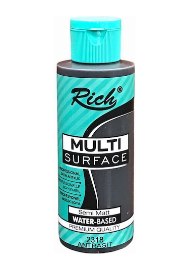 Rich Multi Surface Her Yüzey için Akrilik Boya 120 Cc. - Antrasit