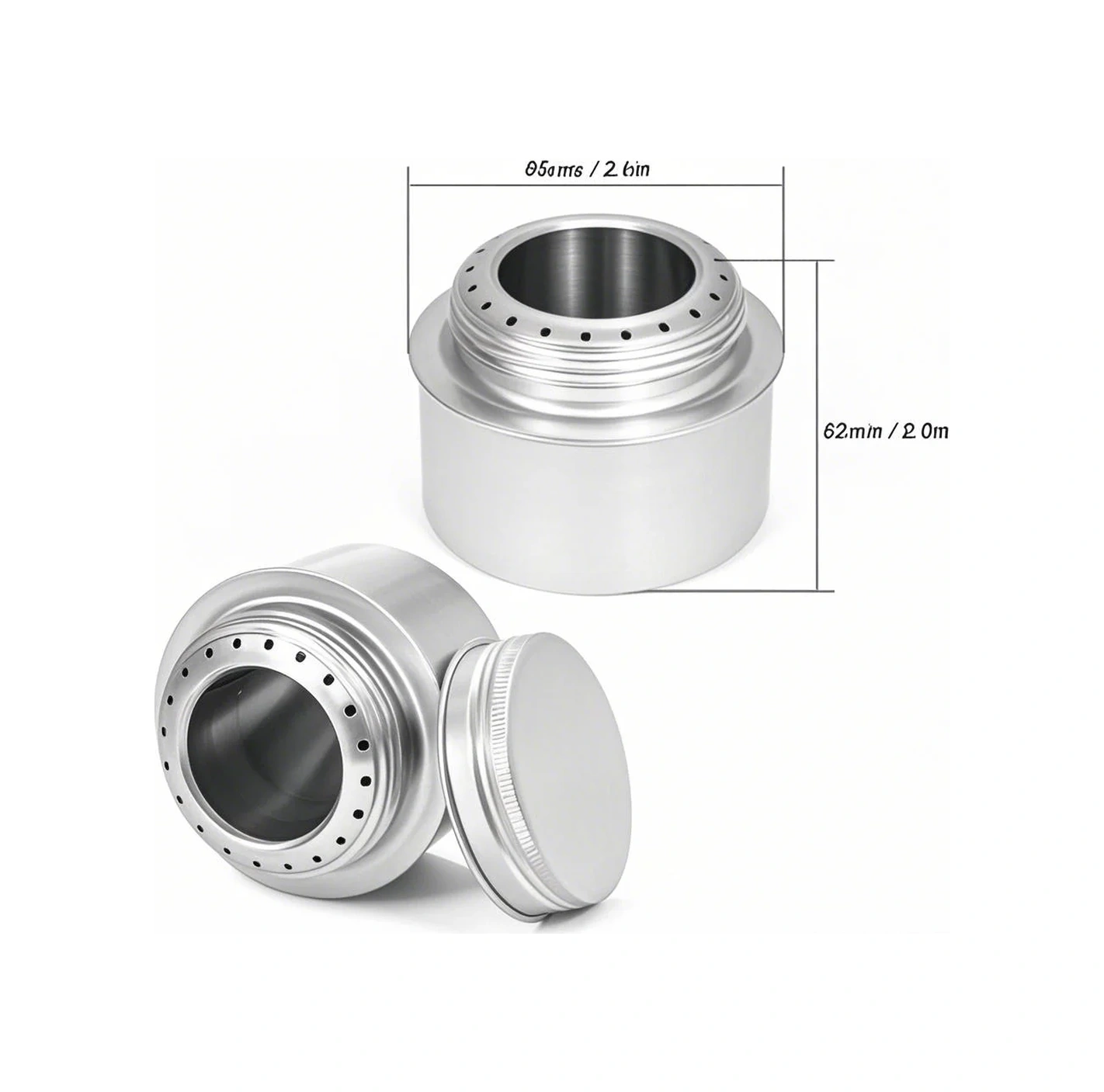 Yunboo Alüminyum Alkol Fırını Hwl-34a Gümüş - Ultra Hafif, Dayanıklı, Kamp Ve Doğa Etkinlikleri İçin Taşınabilir Gümüş