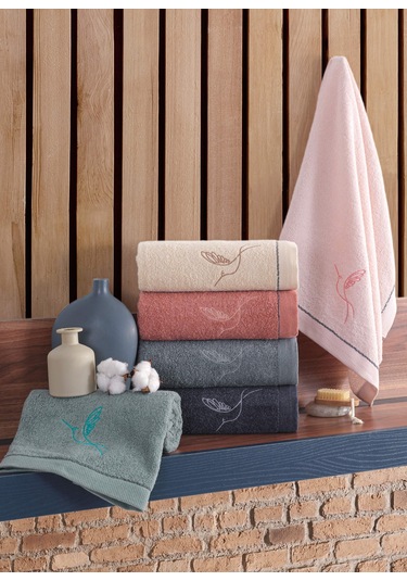 Newhome Anka Kuş 6 Lı 50x90 %100 Pamuk El Ve Yüz Havlusu 6 Renk