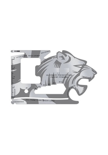 Buffer 18 Fonksiyonlu Cüzdan İçi Aslan Tasarımlı Kart Acil Durum Kiti