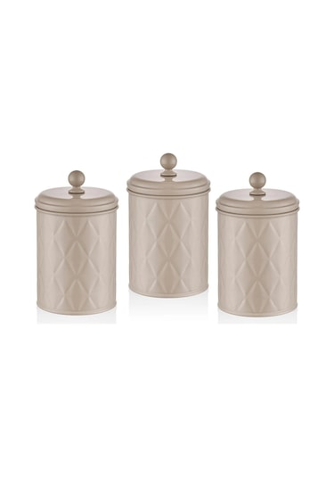 The Mia Prizma Çay Şeker Kahve Kavanozu Karamel 1 Lt Pzm0036