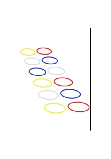 Antrenman Çemberi 12 Li Kırmızı - Sarı