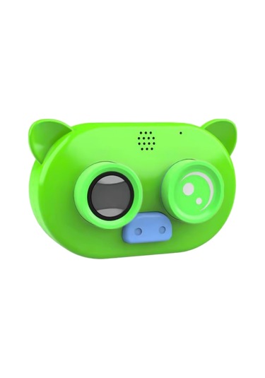 Vkemall Yeşil Çocuklar İçin Dijital Kamera - 1080p Hd, 2 İnç Ips Ekran, 500w Piksel, 800mah Pil, 3m Su Geçirmez, 16gb Hafıza Kartı Dahil