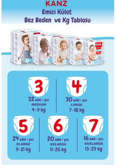 Kanz 5 Numara Külot Bebek Bezi Mega Paket 48 Adet