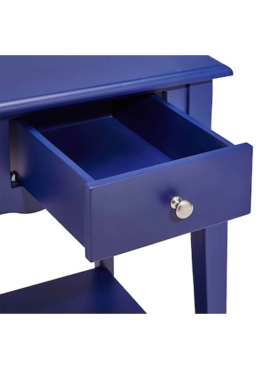 Wooding Masif Lacivert Lake Bonamy Komodin - Yan Sehpa