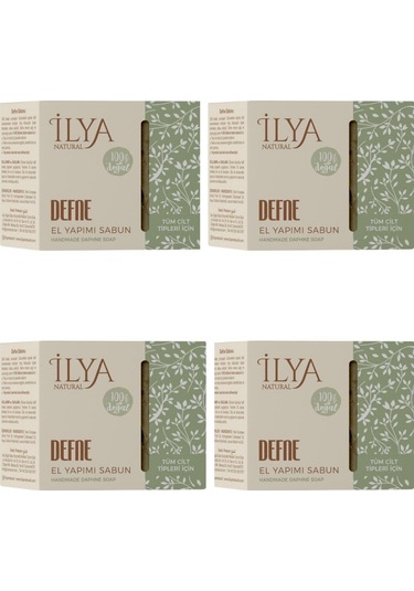 İlya Natural Hatay Doğal El Yapımı Defne Sabunu 4 x 100 G
