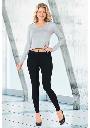 Besttrend Kadın Termal Siyah Tayt (011)
