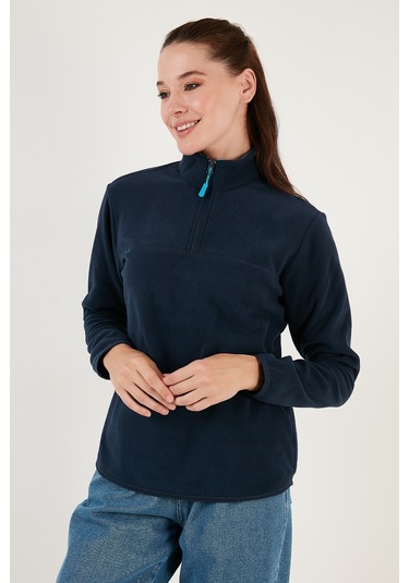 Lela Slim Fit Yumuşak Dokulu Anti-Pilling Tüylenme Yapmayan Yarım Fermuarlı Bayan Polar 5907000 Lacivert Lela Slim Fit Yumuşak Dokulu Anti-Pilling Tüylenme Yapmayan Yarım Fermuarlı Bayan Polar 5907000 Lacivert