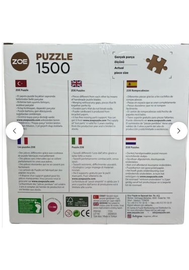 High Quality 1500 Parça Puzzle Göl Evi 1662