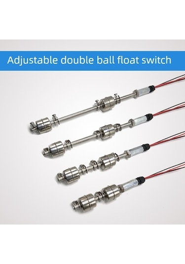 Trendooze Ayarlanabilir Paslanmaz Çelik Çift Yüzer Bilyalı Su Seviye Sensörü - 1300mm Um54905-2, Yurt Dışından Montaj Kiti
