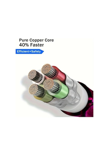 Oldfriend 2.4a Hızlı Şarj Usb-c Kablosu - Ultra/s23+/s22/s22+/s21 İçin Dayanıklı Nylon Örgülü Uzun Mavi 3m