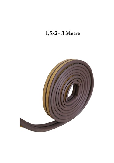 Homdep Kapı Pencere Fitili Yapışkanlı Kahverengi Kapı Pencere Bandı Bantları 1,5 2metre 3 Metre 3 M