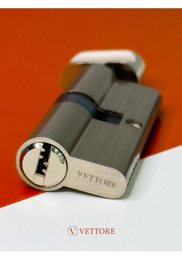 Vettore 70mm Kilit Silindiri, 5 Adet Anahtarla Döner Başlı 218209865