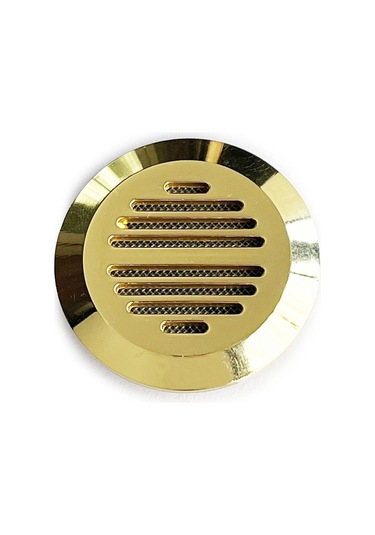 Humidor Puro Kutusu Nemlendirici Haznesi Yuvarlak Metal Sarı 37 MM