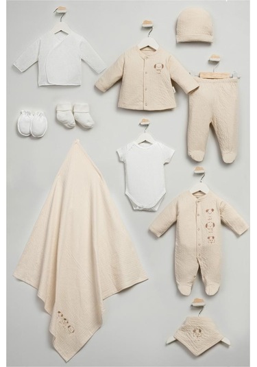 Bebitof %100 Pamuk Sevimli Köpekcikler Desenli 10 Parça Kutulu Yenidoğan Hastane Çıkışı Zıbın Seti Bbtf.bj.10116 Bej Bebitof %100 Pamuk Sevimli Köpekcikler Desenli 10 Parça Kutulu Yenidoğan Hastane Çıkışı Zıbın Seti Bbtf.bj.10116 Bej