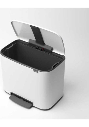Bo Çöp Kovası, Pedallı, 36lt - Beyaz Beyaz