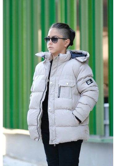 Erkek Çocuk Şişme Mont Km.0041 Bej