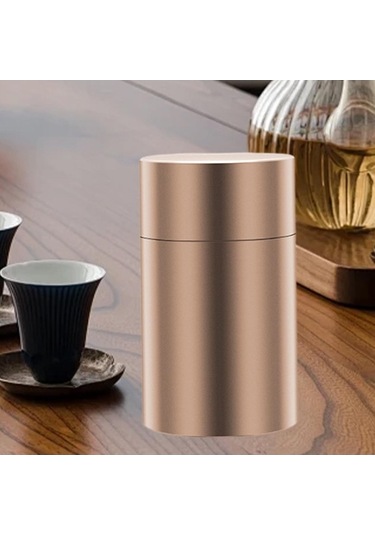 Trendooze Alüminyum Kavanoz - Kompakt & Şık Altın Renk Altın