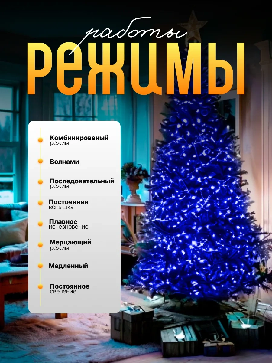 Luazon Lighting 20 Metre Mavi Yeni Yıl Ağacı İçin Işık Zinciri 14417659 Mavi