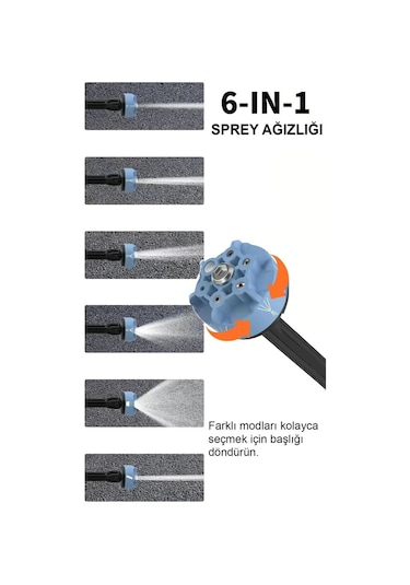 Yüksek Basınçlı Oto Araba Bahçe Yıkama Ve Temizleme Makinesi Çift