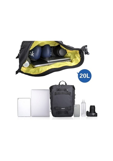 Ebitda Rhinowalk Mt216 20l Bisiklet Motosiklet Omuz Sırt Çantası, Pratik Tasarım Siyah