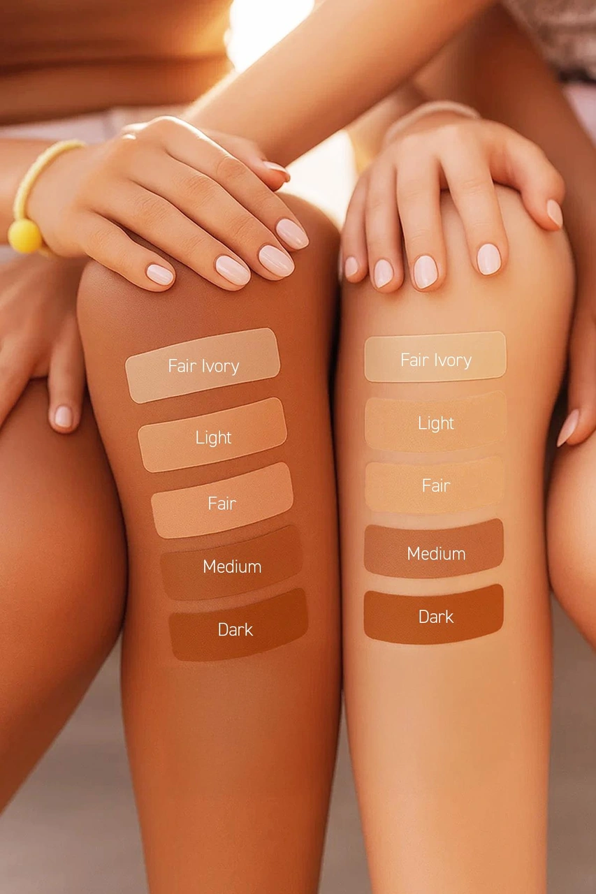 Alix Avien Uzun Süre Kalıcı Suya Dayanıklı Yüksek Kapatıcı Nemlendirici Etkili Işıltılı Bacak Fondöteni Seti 04