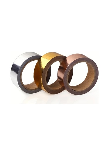 Fochsia Gümüş Rengi 196.85 İnç Düz Renk Sıcak Damgalama Washi Bant Malzemesi 1 Rulo