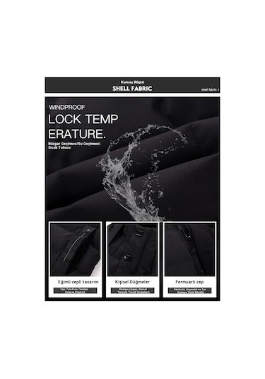 Yeni Erkek Kapüşonlu Orta Boy Şişme Mont Yeşil