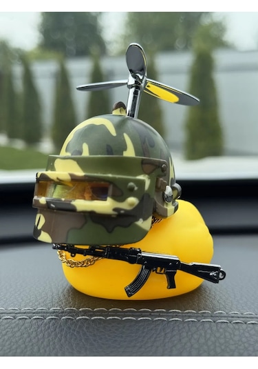 Stikerok Aracın İçinde Kasklı Ve Gözlükleri Olan Ördek 434376229