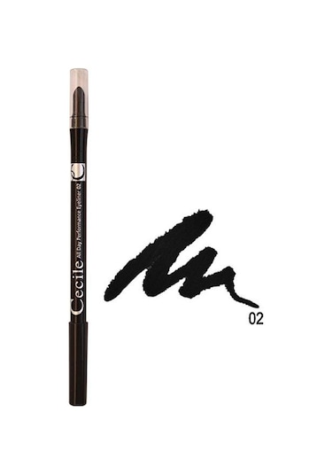 Cecile Eyeliner - All Day Performance Eyeliner 02-Siyah Göz Kalem