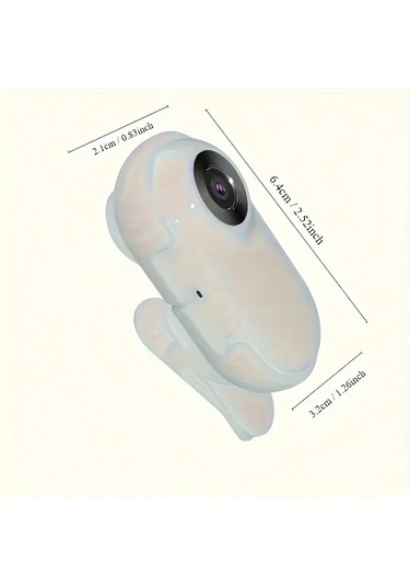 Elmpaly Siyah 360 Derece Dönen 1080p Lcd Ekranlı Evcil Hayvan Kamerası 120 Derece Geniş Açı 240 Dakika