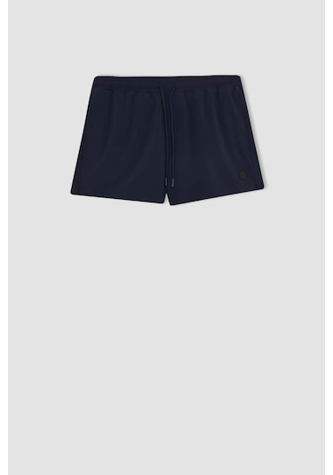 DeFactoFit Andy Baskılı Esnek Dokulu Kısa Boy Sporcu Deniz Şortu B5987AX24HSNV146 Lacivert