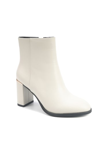 Nine West Olga 5pr Kırık Beyaz Kadın Topuklu Bot 000000000102012106 Beyaz