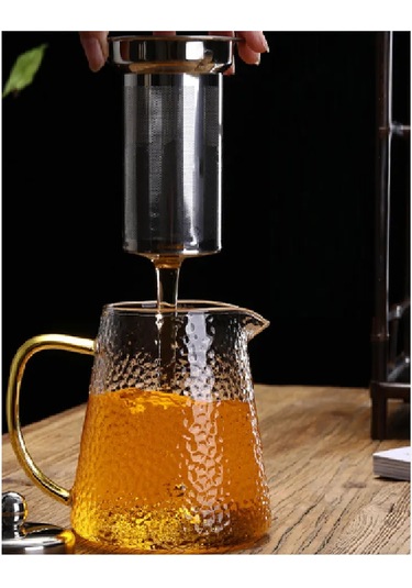 Isıya Dayanıklı Demliğe Cam Çaydanlık Süzgeçli 321936718 Gri