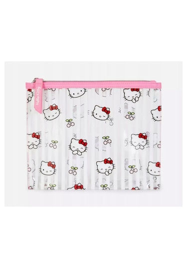 Sanrio Kawai Hello Kitty Şeffaf Makyaj Çantası Pouch