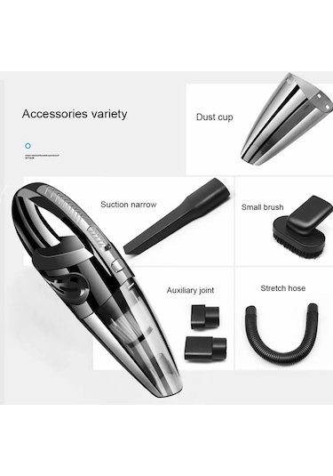 Cbtx R-6053 Taşınabilir Araba Ev Elektrikli El Süpürgesi Kablosuz Şarj Edilebilir Abs Elektrikli Süpürge