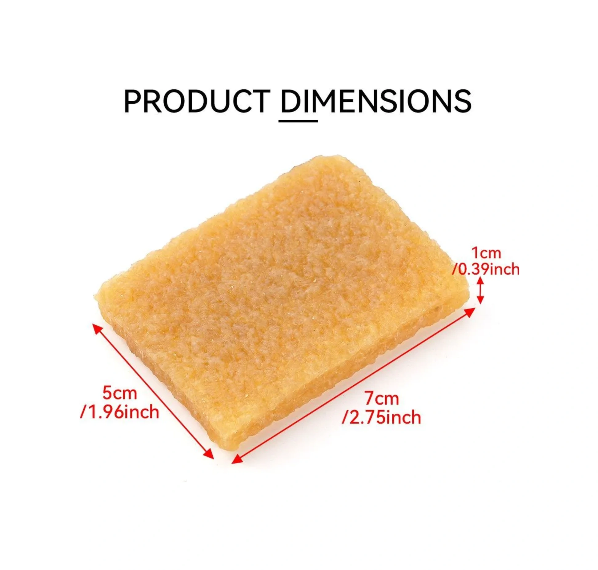 Yaleker Doğal Kauçuk Temizleme Silgi - Deri, Pu Ve Deri Ürünleri İçin Kauçuk Tahta, Yapışkan Ve Kirlik Temizleyici, Yeniden Kullanılabilir, 7x5 Cm Sarı
