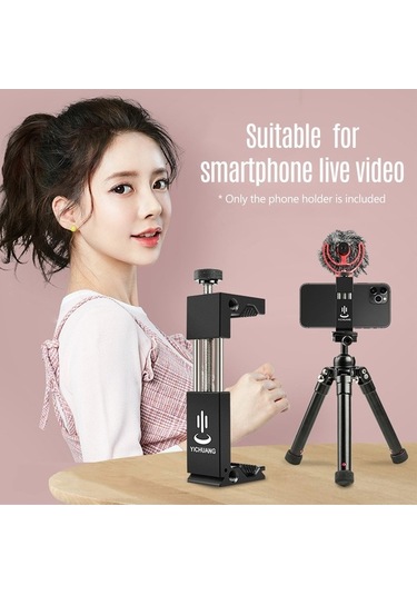 Novahub Profesyonel Alüminyum Telefon Tutucu - Soğuk Ayakkabı Bağlantılı, Tripod Uyumlu, Dayanıklı Klip