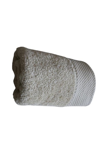 40x60 Pamuklu Jakarlı Bukle Havlu Bordürlü El Yüz Mutfak Havlusu Bej