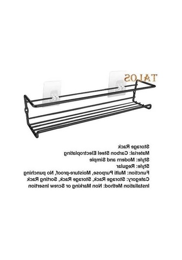 Novahub 2/4 Adet Gümüş Karbon Çelik Duvara Monte Baharat Organizatör Raf Mutfak Dolap Organizatörü Gümüş