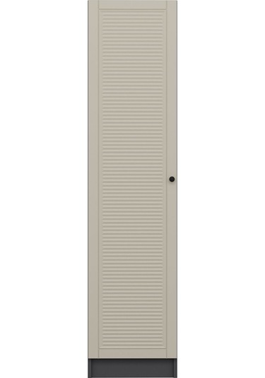 Minar Kale 1 Kapaklı Dolap Mebran Panjur 190cm - Antrasit/kumtaşı - Askılıklı Çok Renkli