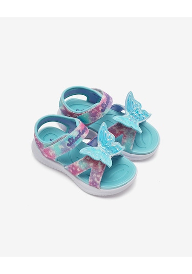 Skechers Jumpsters Sandal - Butterfly Brıtes Küçük Kız Çocuk Mavi Işıklı Sandalet 303109n Aqmt Mavi