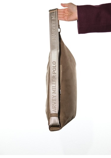 Venta Vizon Süet Kadın Büyük Bel Çantası Vizon