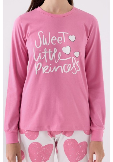 Roly Poly 3470 Sweet Little Princess Kadın Karanfil Uzun Kol Pijama Takım 001