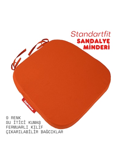 Xpermate Standartfit Oval Sandalye Minderi 42x42x5 Kremit